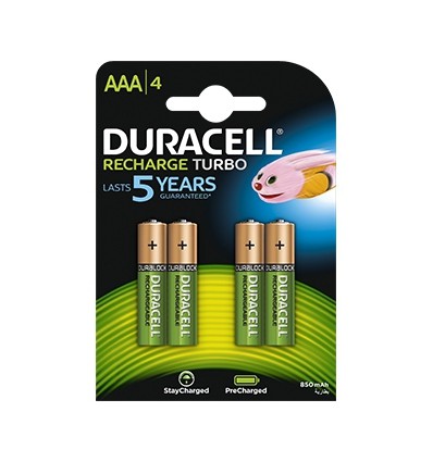 Аккумуляторы 4 X Duracell Stays Charged Duralock R03 AAA 850 MAh