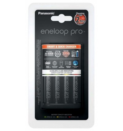 Зарядное устройство Panasonic Eneloop BQ-CC55 + 4 X R6/AA Eneloop PRO 2550mAh BK-3HCDE