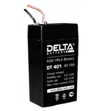 Аккумулятор свинцово-кислотный Delta DT 401 4V 1Ah