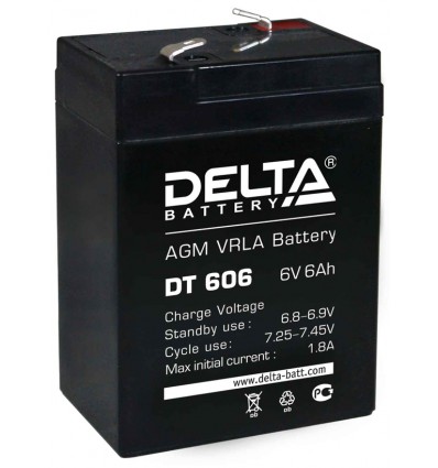 Аккумулятор свинцово-кислотный Delta DT 606 6V 6.0Ah