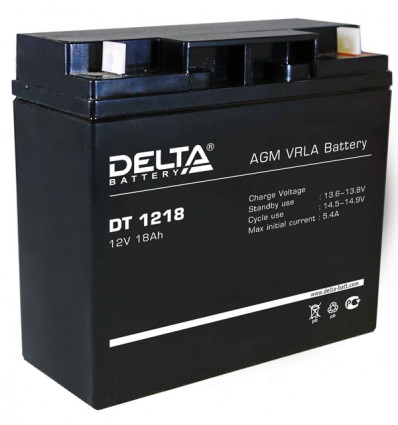 Аккумулятор свинцово-кислотный Delta DT 1218 12V 18Ah