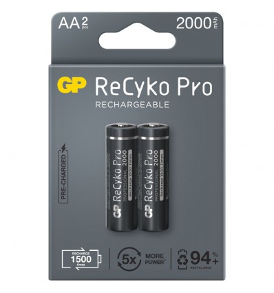 Аккумуляторы 2 X R6/AA GP ReCyko+ Pro 2000mAh