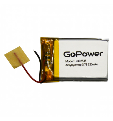 GoPower LP402535 3.7В 320мАч PK1 с защитной платой
