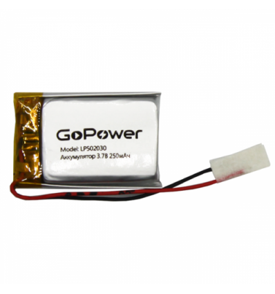 GoPower LP502030 3.7В 250мАч PK1 с защитной платой