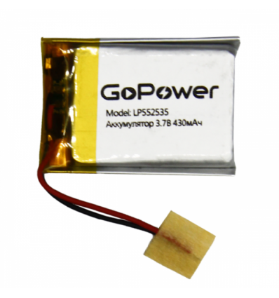 GoPower LP552535 3.7В 430мАч с защитной платой