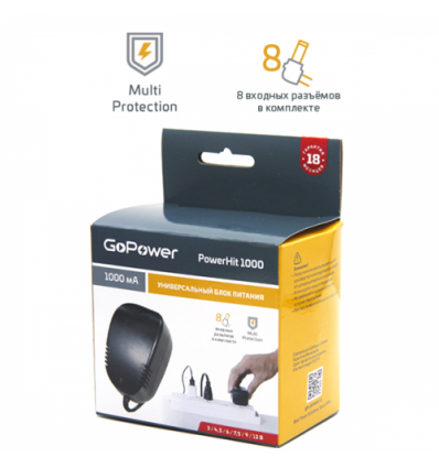GoPower PowerHit 1000 универсальный блок питания 1000мА