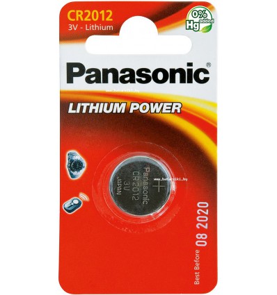 Батарейка литиевая Panasonic CR 2012