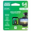 Карта памяти GoodRam MicroSDHC 64GB M3AA Class 10 UHS-I U3 MLC