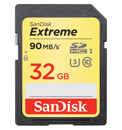 Карта памяти SanDisk SDHC 32GB Extreme 600x (90MB/S) UHS-I U3 Class 10
