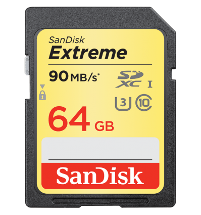 Карта памяти SanDisk SDXC 64GB Extreme 600x (90MB/S) UHS-I U3 V30
