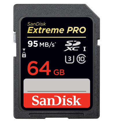 Карта памяти SanDisk SDXC 64GB Extreme PRO 95MB/S 633x UHS-I