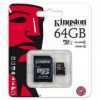 Карта памяти Kingston MicroSDXC 64GB Class 10 UHS-I + адаптер SD