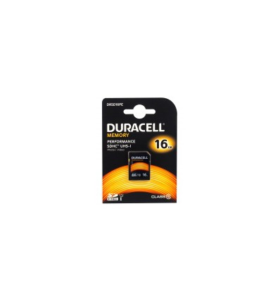 Карта памяти SDHC Duracell 16GB Class 10 UHS-I