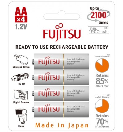 Аккумуляторы 4 X Fujitsu R6/AA 2000mAh HR-3UTCEX